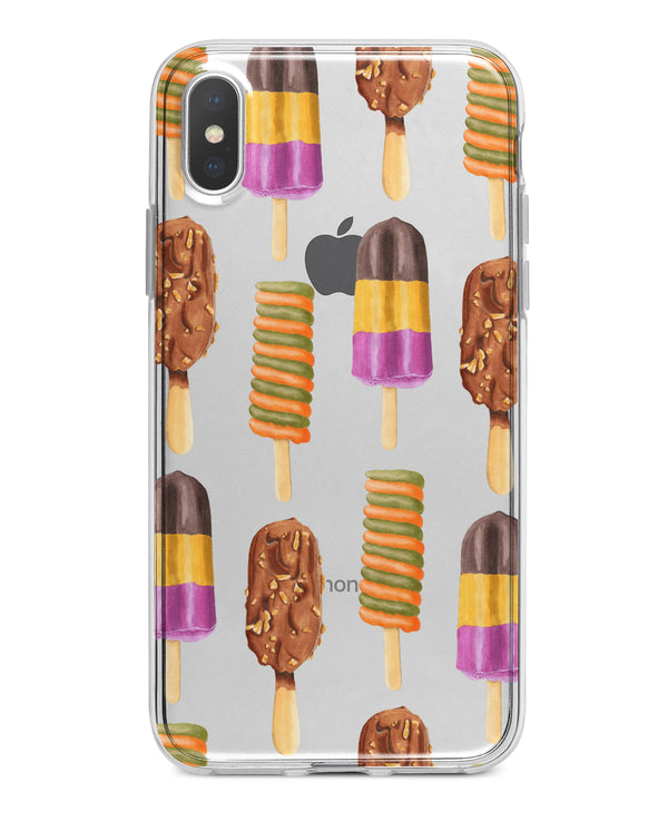 Yummy Galore Ice Cream Treats - Crystal Clear Hard Case for the iPhone XS MAX, XS & More (ALL AVAILABLE)
