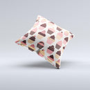 Yummy Subtle Cupcake Pattern Ink-Fuzed Decorative Throw Pillow