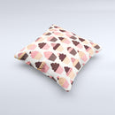 Yummy Subtle Cupcake Pattern Ink-Fuzed Decorative Throw Pillow
