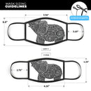 Zendoodle Elephant - Made in USA Mouth Cover Unisex Anti-Dust Cotton Blend Reusable & Washable Face Mask with Adjustable Sizing for Adult or Child