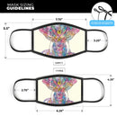 Zendoodle Sacred Elephant - Made in USA Mouth Cover Unisex Anti-Dust Cotton Blend Reusable & Washable Face Mask with Adjustable Sizing for Adult or Child