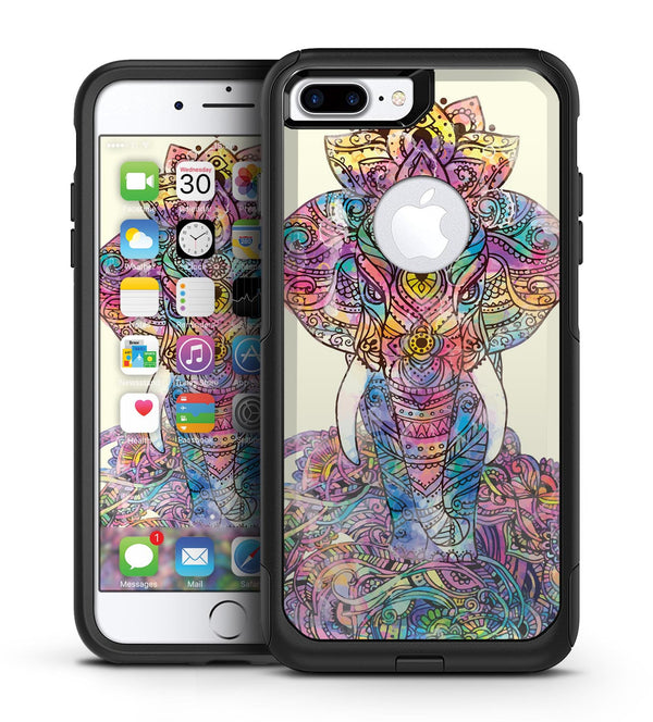 Zendoodle Sacred Elephant - iPhone 7 or 7 Plus Commuter Case Skin Kit