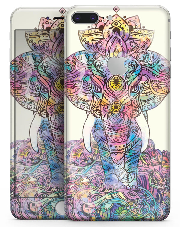 Zendoodle Sacred Elephant - Skin-kit for the iPhone 8 or 8 Plus
