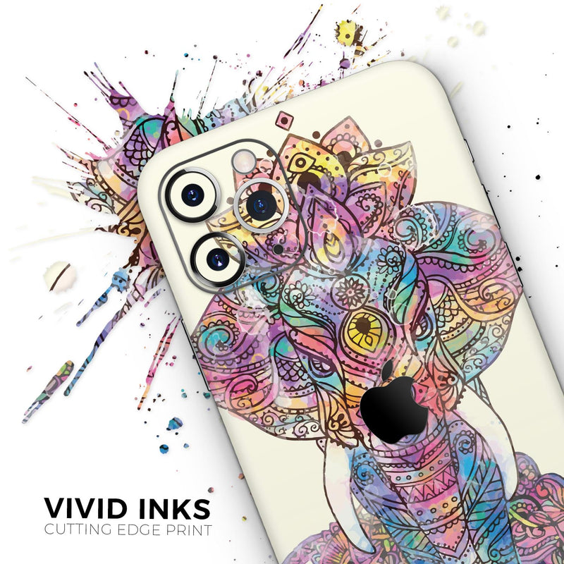 Zendoodle Sacred Elephant // Skin-Kit compatible with the Apple iPhone 14, 13, 12, 12 Pro Max, 12 Mini, 11 Pro, SE, X/XS + (All iPhones Available)