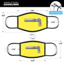 Zipped Mouth V1 - Made in USA Mouth Cover Unisex Anti-Dust Cotton Blend Reusable & Washable Face Mask with Adjustable Sizing for Adult or Child
