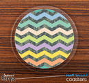 The Bright Colored Chevron with Digital Camo Skinned Foam-Backed Coaster Set