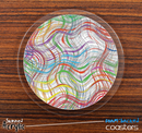 The Colored Swirls Skinned Foam-Backed Coaster Set