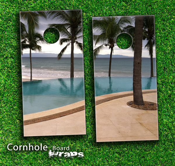 The Add-Your-Own-Image Skin-set for a pair of Cornhole Boards