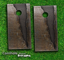 Ripped Rustic Metal Skin-set for a pair of Cornhole Boards