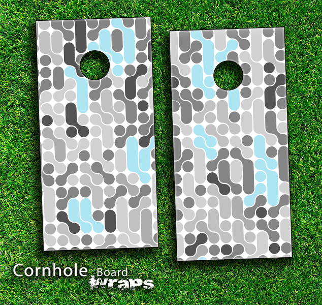 Turquoise genetics Skin-set for a pair of Cornhole Boards