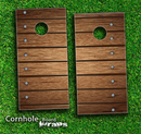 Bolted Wood Planks Skin-set for a pair of Cornhole Boards