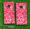 Red Paisley Pattern Skin-set for a pair of Cornhole Boards