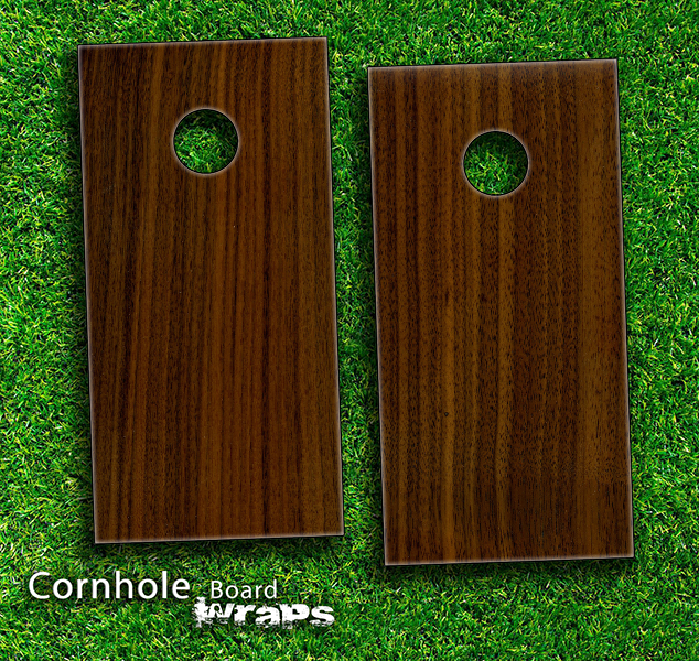 Walnut Wood Skin-set for a pair of Cornhole Boards