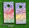 Colorful Zebra Print Skin-set for a pair of Cornhole Boards