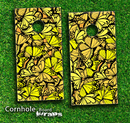 Yellow Butterfly Bundle Skin-set for a pair of Cornhole Boards