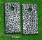 Real Black & White Leopard Print Skin-set for a pair of Cornhole Boards