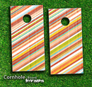 Colorful Striped Skin-set for a pair of Cornhole Boards