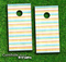 Colorful Dots and Stripes Skin-set for a pair of Cornhole Boards
