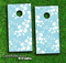 Vintage Hawaiian Floral Skin-set for a pair of Cornhole Boards