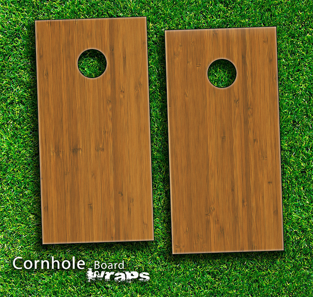 Bamboo Wood Skin-set for a pair of Cornhole Boards