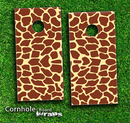 Giraffe Animal Print Skin-set for a pair of Cornhole Boards