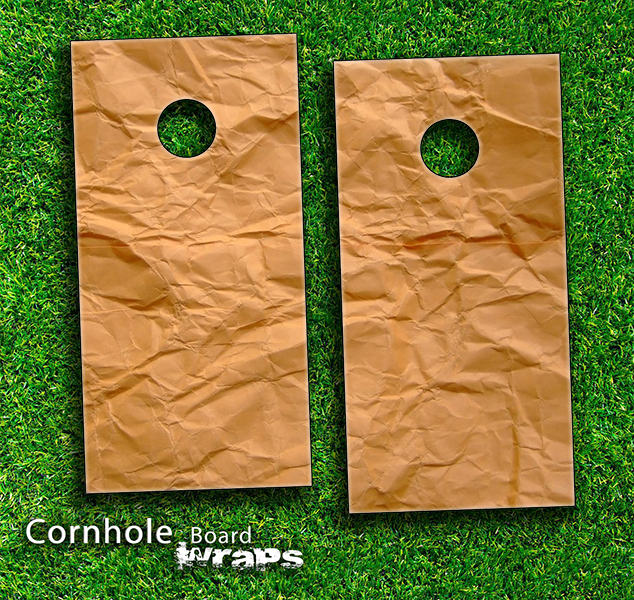 Paper Bag Skin-set for a pair of Cornhole Boards
