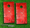 Cracked Red Surface Skin-set for a pair of Cornhole Boards