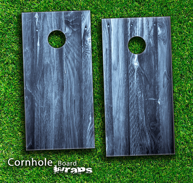 Blue Washed Wood Skin-set for a pair of Cornhole Boards