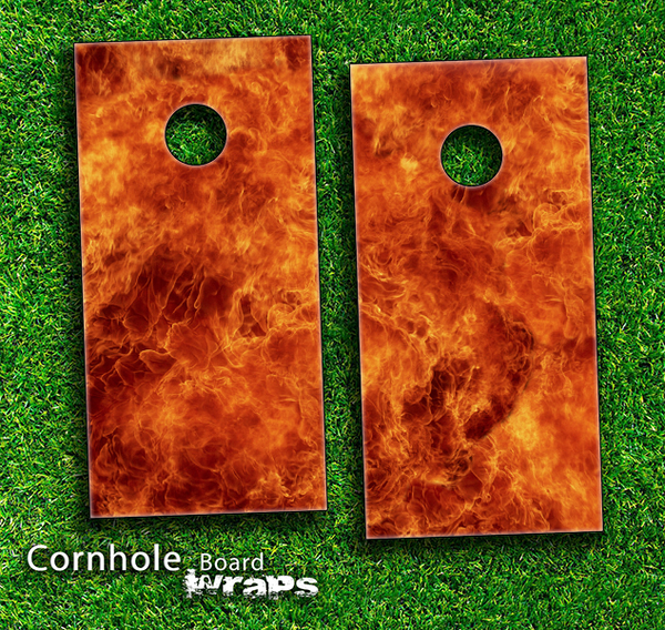 Flaming Inferno Skin-set for a pair of Cornhole Boards