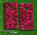 Pink Inferno Skin-set for a pair of Cornhole Boards