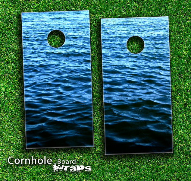 Rough Water Skin-set for a pair of Cornhole Boards