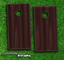 Dark Wood Grain Skin-set for a pair of Cornhole Boards