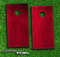 Red Leather Skin-set for a pair of Cornhole Boards