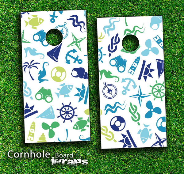 Anchors n' Such Skin-set for a pair of Cornhole Boards