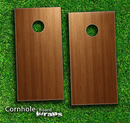 Straight Wood Skin-set for a pair of Cornhole Boards