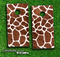 Real Giraffe Animal Print Skin-set for a pair of Cornhole Boards