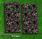 Black Floral Sprout Skin-set for a pair of Cornhole Boards