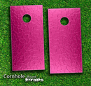 Pink Stamped Skin-set for a pair of Cornhole Boards