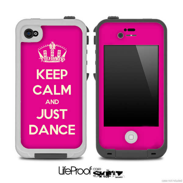 Pink Keep Calm and Just Dance Skin for the iPhone 5 or 4/4s LifeProof Case