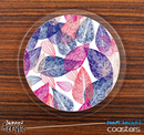 The Colorful Seamless Leaves V2 Skinned Foam-Backed Coaster Set