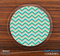 The Subtle Greens Chevron Pattern Skinned Foam-Backed Coaster Set