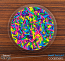 The Neon Sprinkles Skinned Foam-Backed Coaster Set