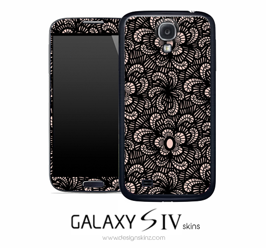 Black Lacy Skin for the Galaxy S4