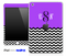 Custom Monogram Purple and Chevron Skin for the iPad Mini or Other iPad Versions
