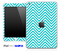 Blue/White Sharp Chevron Pattern Skin for the iPad Mini or Other iPad Versions