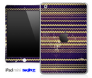 Vintage Dark Blue Chevron Skin for the iPad Mini or Other iPad Versions