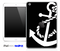 Solid Black and White Anchor Skin for the iPad Mini or Other iPad Versions