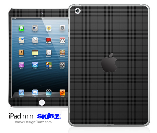 Black Plaid iPad Skin