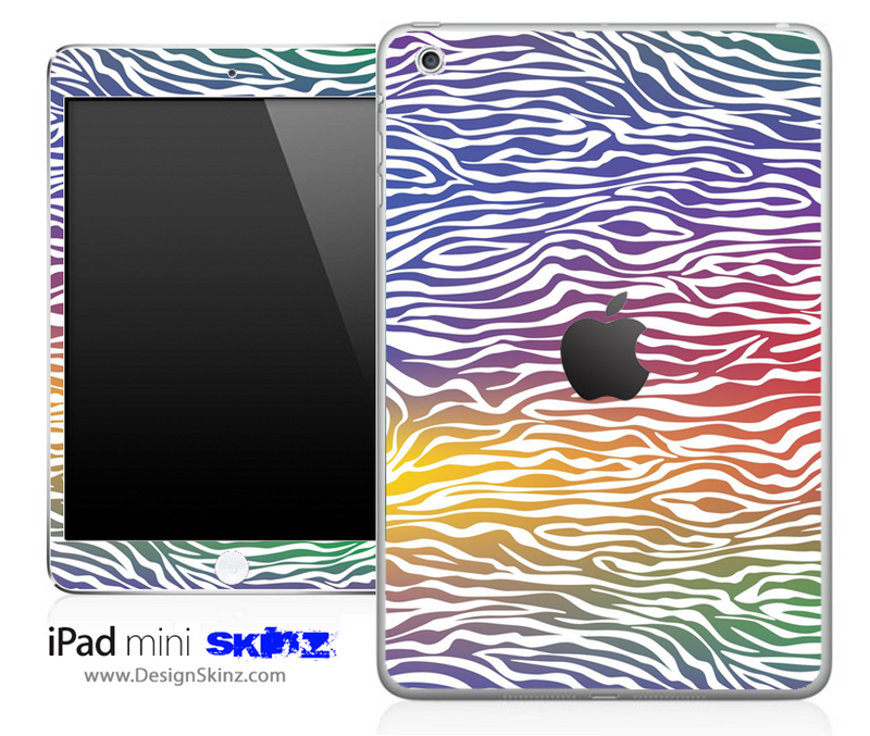Colorful Zebra iPad Skin