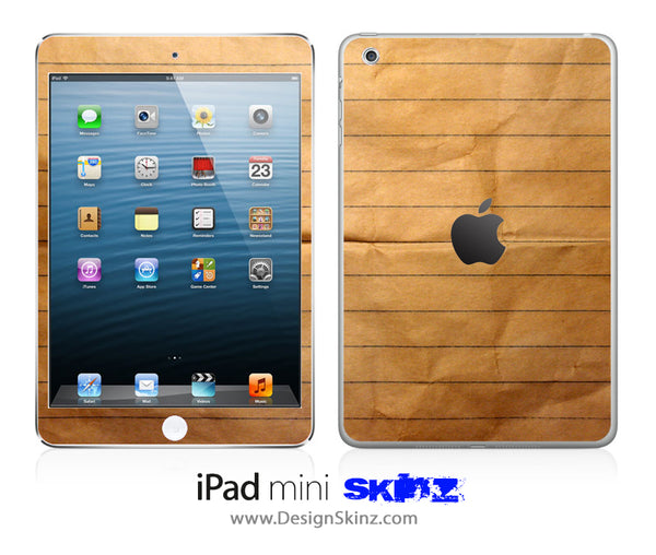 Crumpled Brown Paper iPad Skin